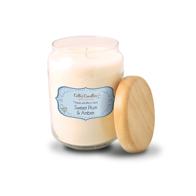 Celtic Candles Large Pop Jar Sweet Plum and Amber